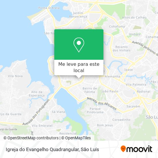 Igreja do Evangelho Quadrangular mapa