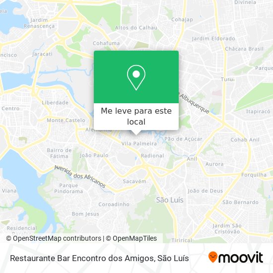 Restaurante Bar Encontro dos Amigos mapa