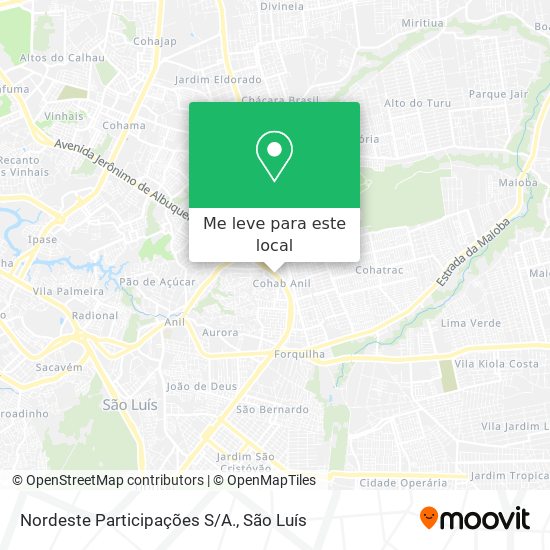 Nordeste Participações S/A. mapa