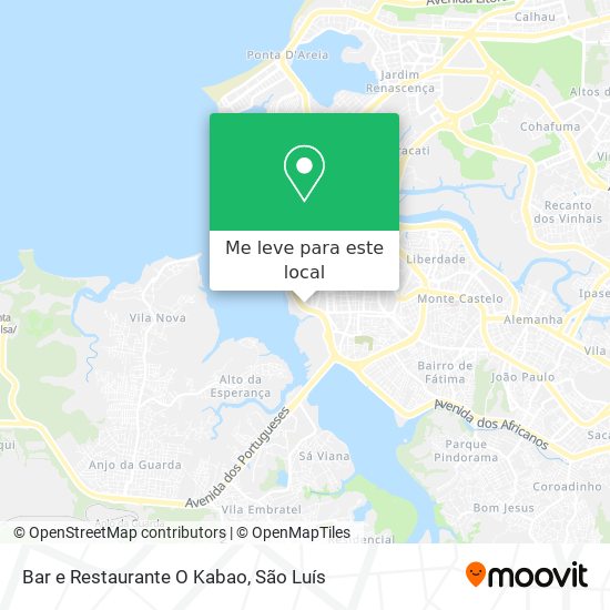 Bar e Restaurante O Kabao mapa