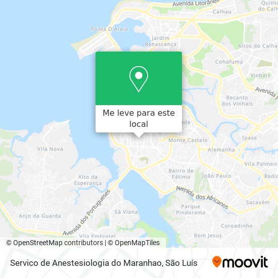 Servico de Anestesiologia do Maranhao mapa