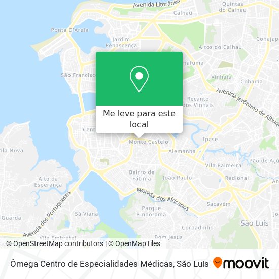 Ômega Centro de Especialidades Médicas mapa