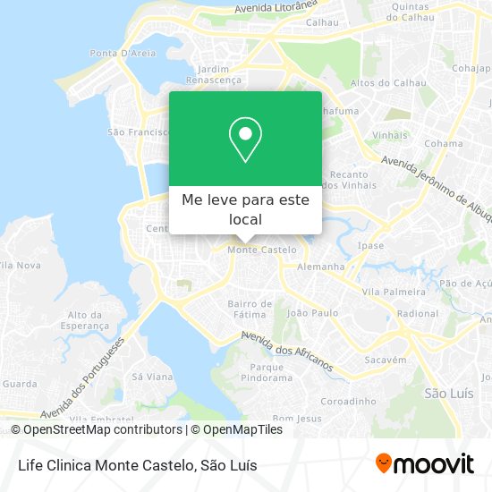 Life Clinica Monte Castelo mapa