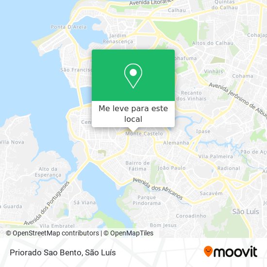 Priorado Sao Bento mapa
