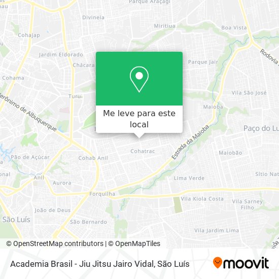 Academia Brasil - Jiu Jitsu Jairo Vidal mapa