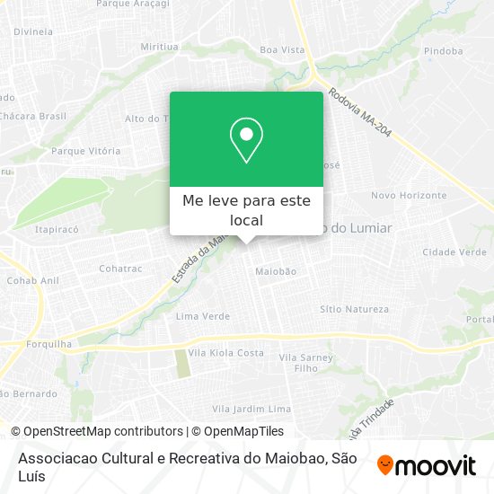 Associacao Cultural e Recreativa do Maiobao mapa