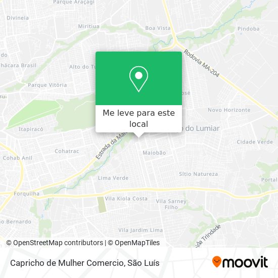Capricho de Mulher Comercio mapa