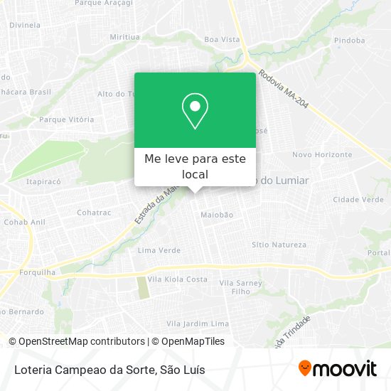 Loteria Campeao da Sorte mapa