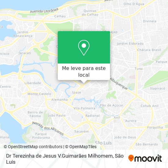 Dr Terezinha de Jesus V.Guimarães Milhomem mapa