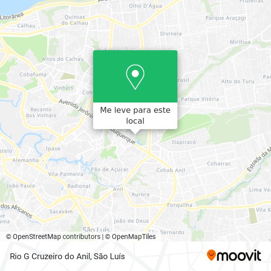 Rio G Cruzeiro do Anil mapa