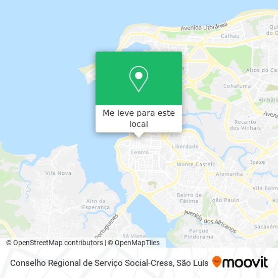 Conselho Regional de Serviço Social-Cress mapa