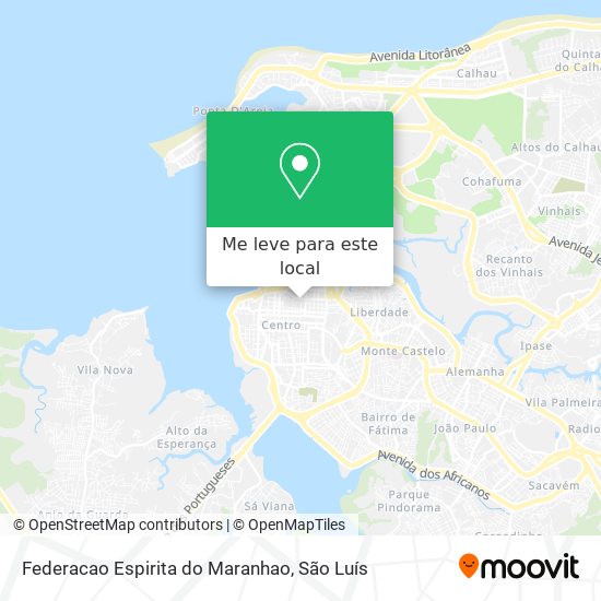 Federacao Espirita do Maranhao mapa