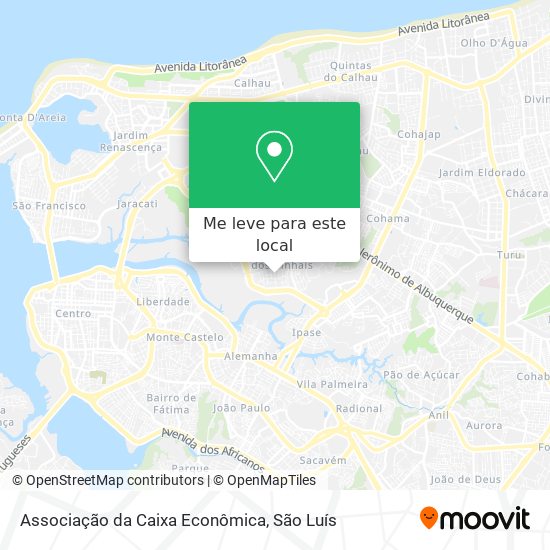 Associação da Caixa Econômica mapa