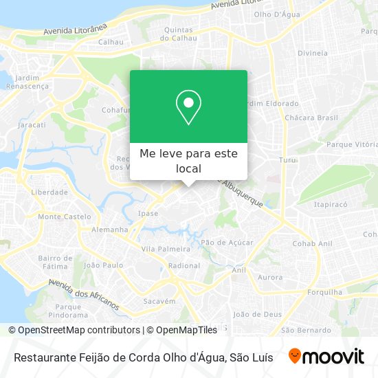 Restaurante Feijão de Corda Olho d'Água mapa