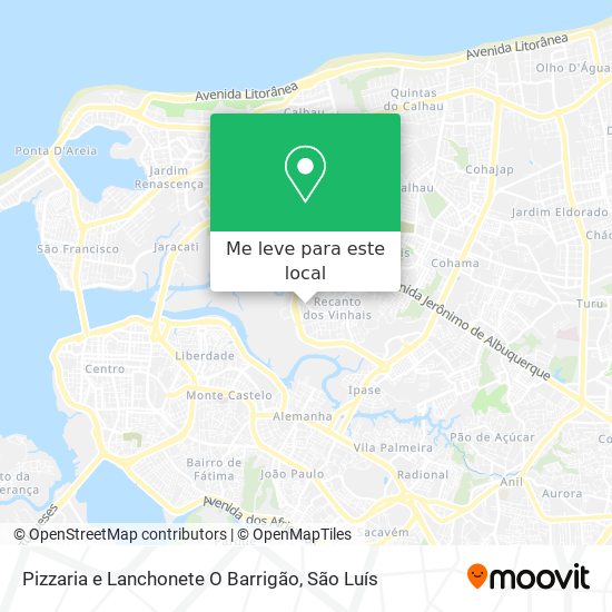 Pizzaria e Lanchonete O Barrigão mapa