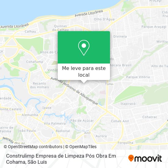 Construlimp Empresa de Limpeza Pós Obra Em Cohama mapa
