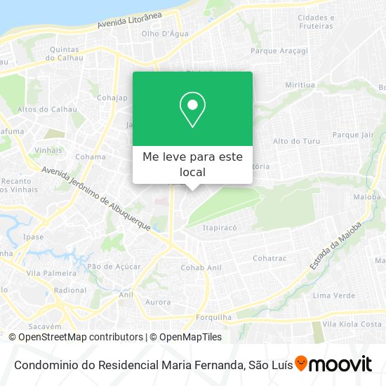 Condominio do Residencial Maria Fernanda mapa