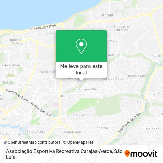 Associação Esportiva Recreativa Carajás-Aerca mapa