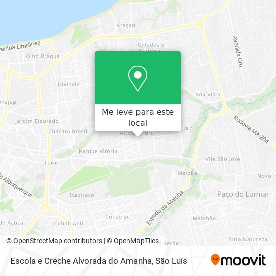 Escola e Creche Alvorada do Amanha mapa
