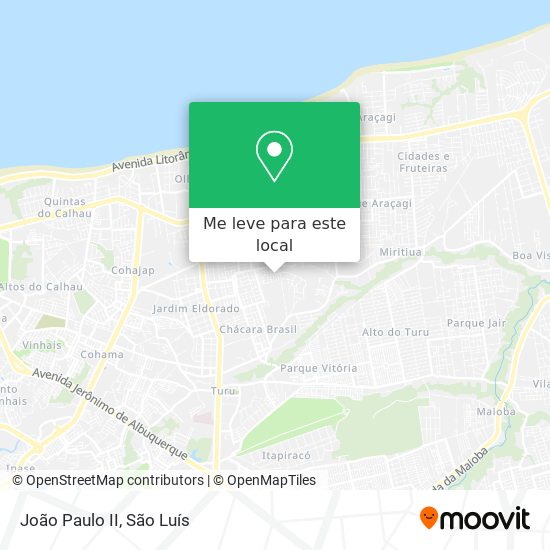 João Paulo II mapa