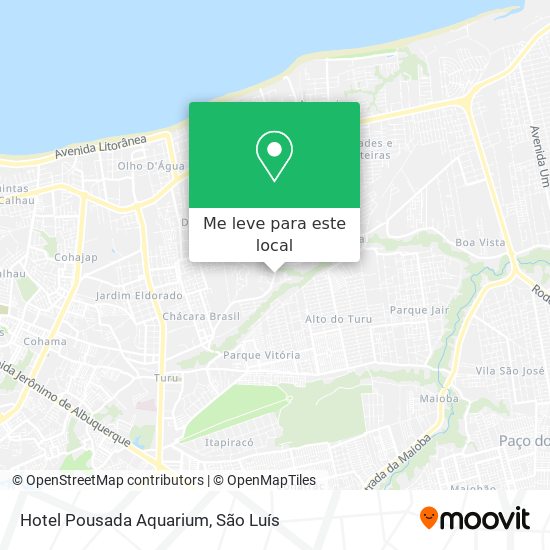 Hotel Pousada Aquarium mapa