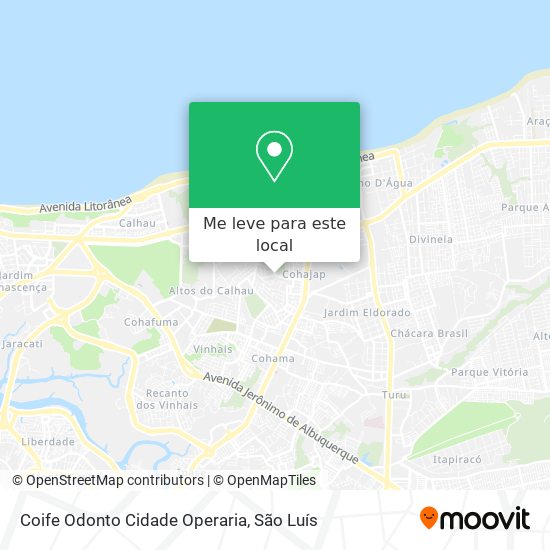 Coife Odonto Cidade Operaria mapa