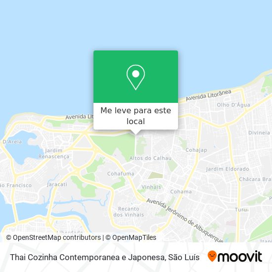 Thai Cozinha Contemporanea e Japonesa mapa