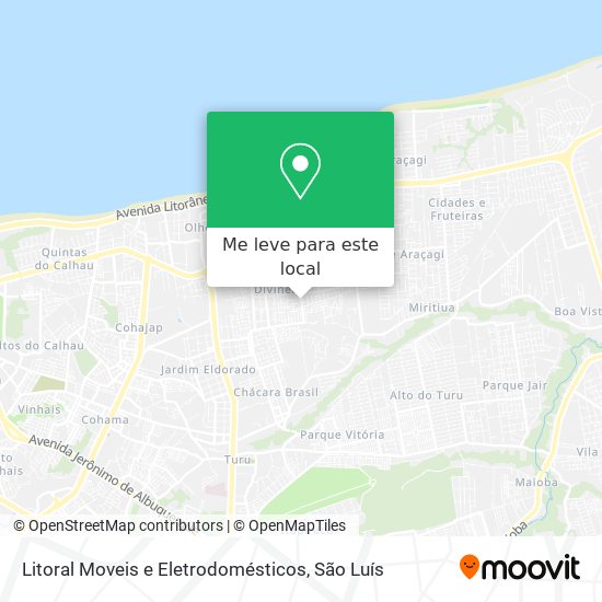 Litoral Moveis e Eletrodomésticos mapa