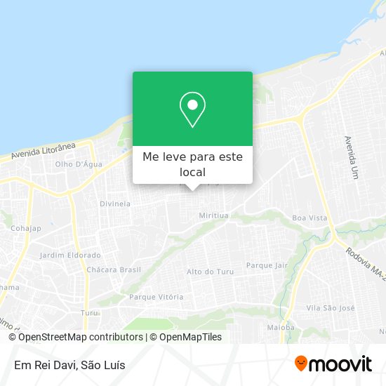 Em Rei Davi mapa