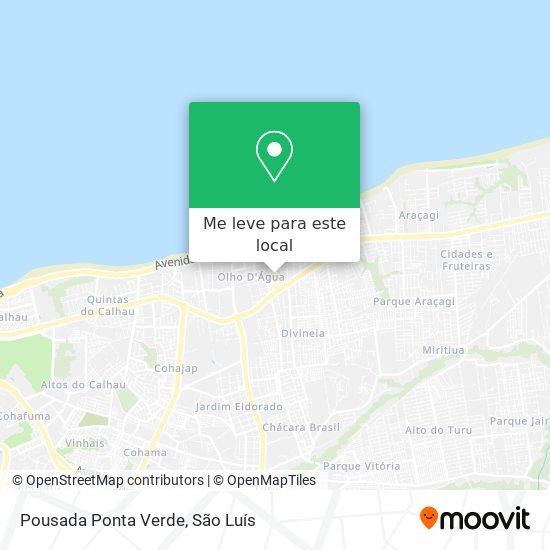 Pousada Ponta Verde mapa