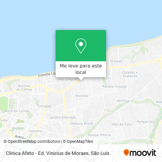 Clínica Afeto - Ed. Vinicius de Moraes mapa