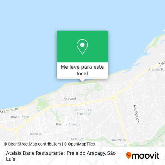 Atalaia Bar e Restaurante : Praia do Araçagy mapa