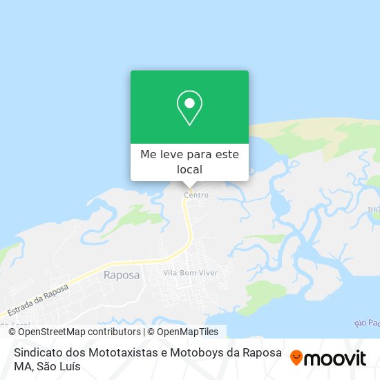 Sindicato dos Mototaxistas e Motoboys da Raposa MA mapa