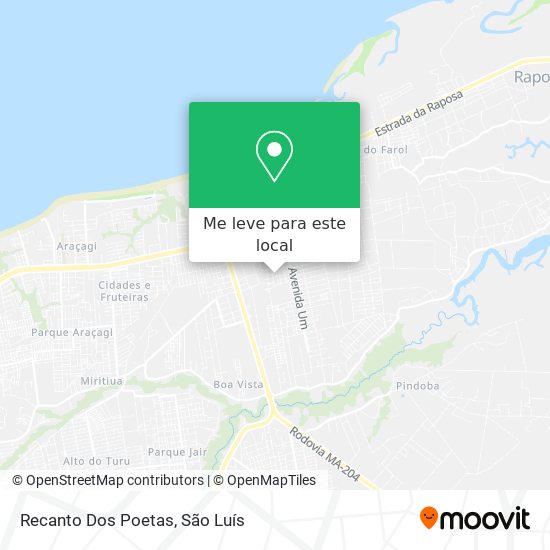 Recanto Dos Poetas mapa