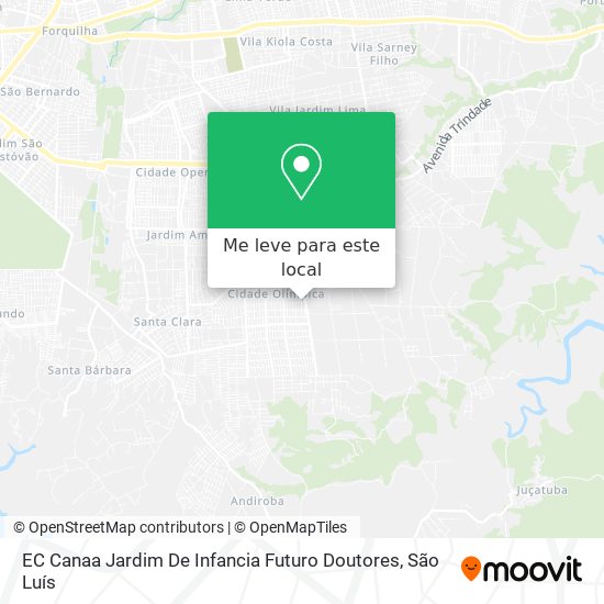 EC Canaa Jardim De Infancia Futuro Doutores mapa