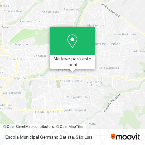 Escola Municipal Germano Batista mapa