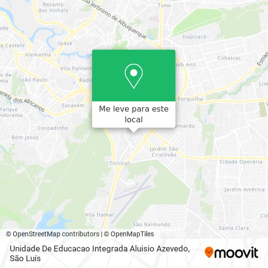 Unidade De Educacao Integrada Aluisio Azevedo mapa