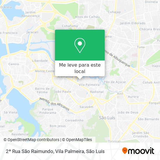 2ª Rua São Raimundo, Vila Palmeira mapa