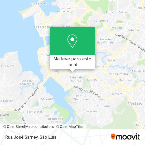 Rua José Sarney mapa