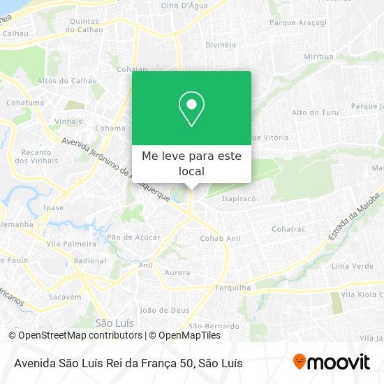 Avenida São Luís Rei da França 50 mapa
