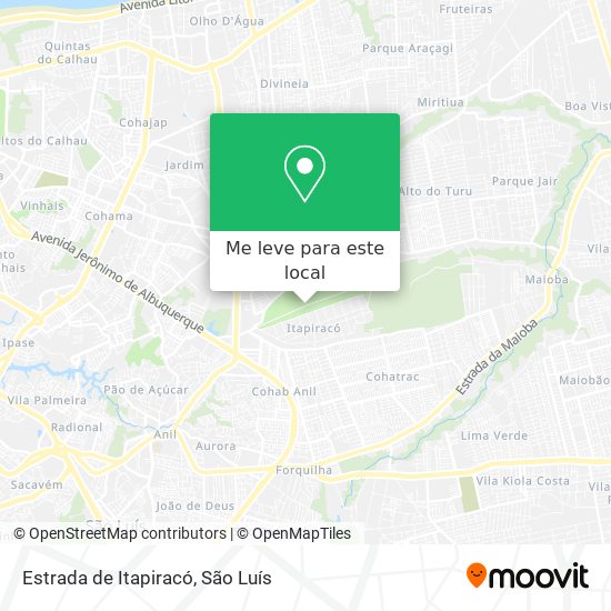 Estrada de Itapiracó mapa