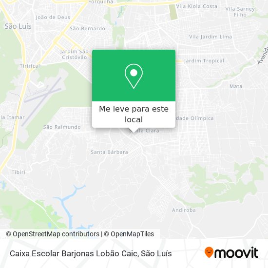 Caixa Escolar Barjonas Lobão Caic mapa
