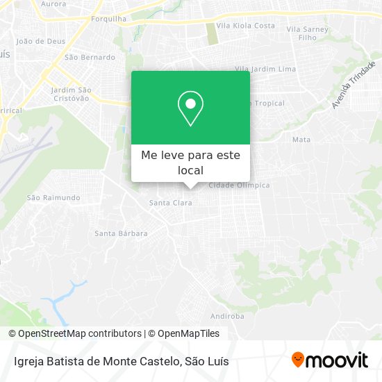 Igreja Batista de Monte Castelo mapa