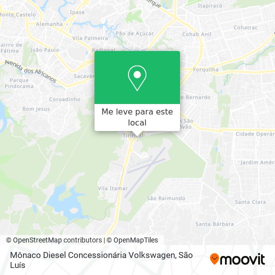 Mônaco Diesel Concessionária Volkswagen mapa