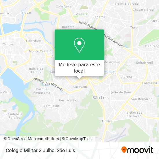 Colégio Militar 2 Julho mapa