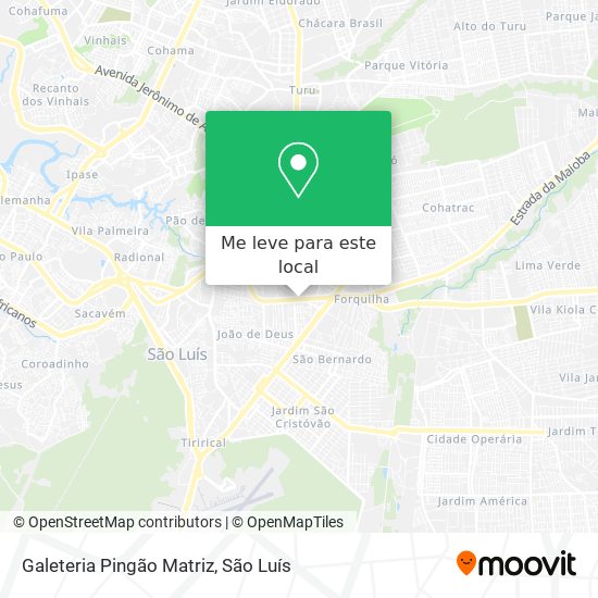 Galeteria Pingão Matriz mapa
