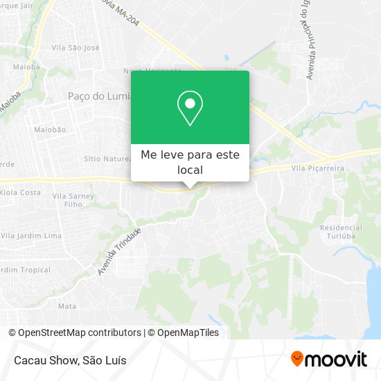 Cacau Show mapa