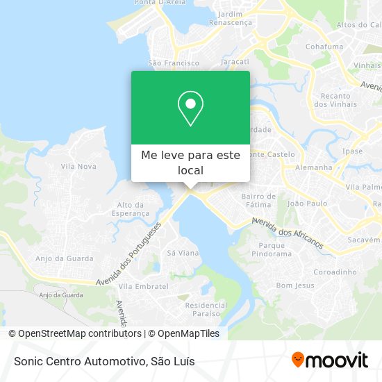 Sonic Centro Automotivo mapa