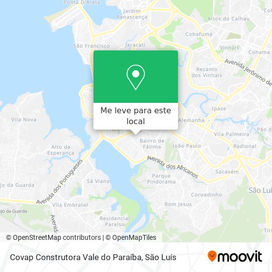 Covap Construtora Vale do Paraíba mapa