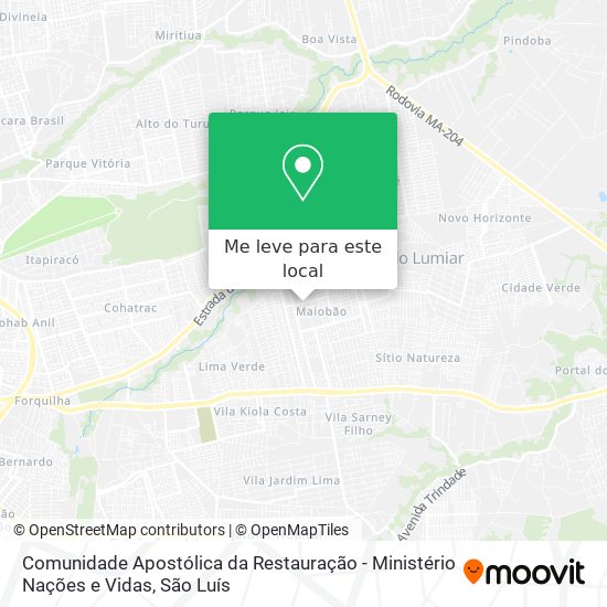 Comunidade Apostólica da Restauração - Ministério Nações e Vidas mapa